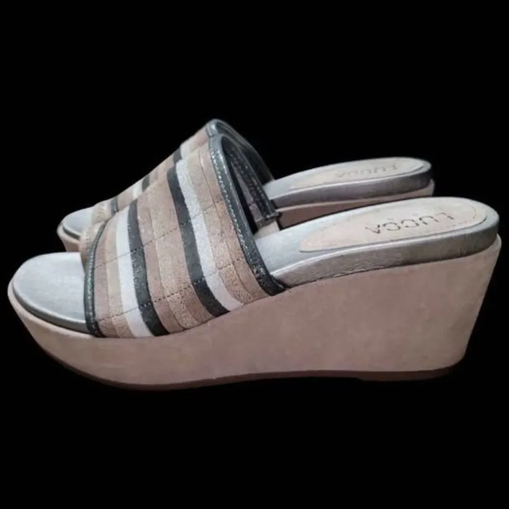 Lucca Land Women's Wedge Sandals Size 9.5